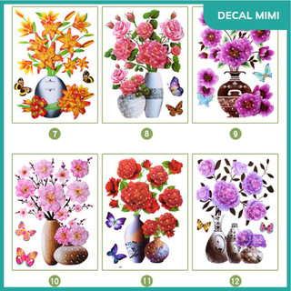 Tranh dán tường 3D hình bình hoa [12 mẫu]