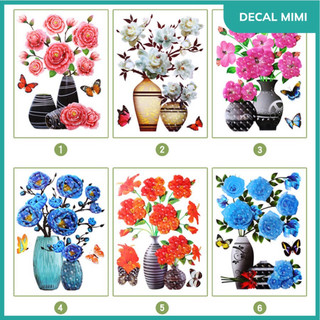 Tranh dán tường 3D hình bình hoa [12 mẫu]