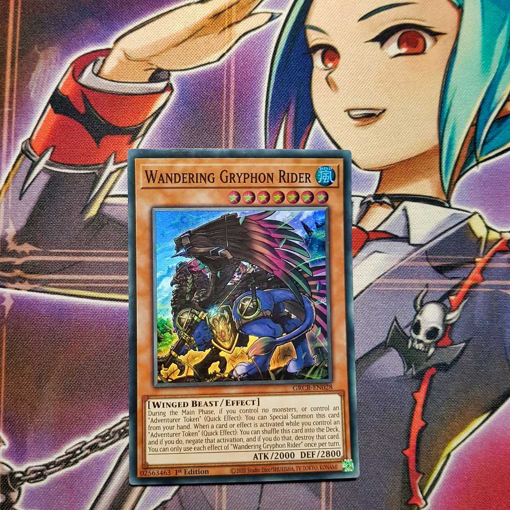 Thẻ bài Yugioh chính hãng | Wandering Gryphon Rider | GRCR Super rare.