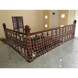  Lưới chắn cầu thang an toàn cho bé nhiều kích cỡ MÀU TRẮNG  5m 10m 15m 20m...  tặng kèm dây buộc 