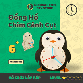  Đồng Hồ Chim Cánh Cụt DIY STEM Tự Lắp Ráp Chất Liệu Bằng Gỗ - Đồ Chơi Thông Minh Trí Tuệ Cho Trẻ 