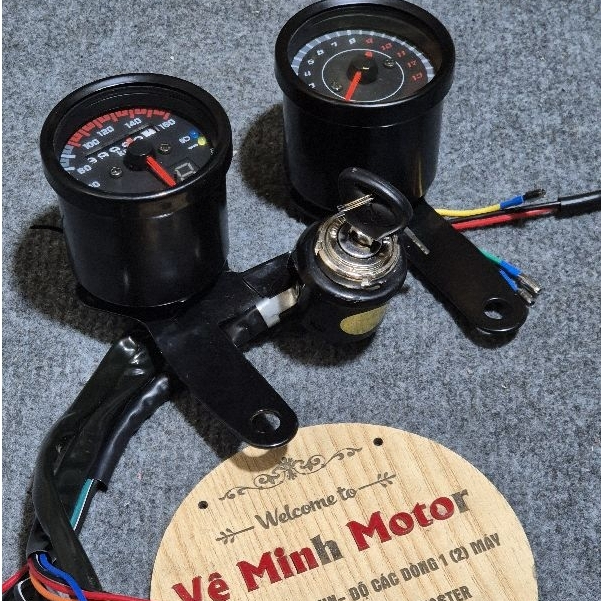 Đồng hồ công tơ mét cafe racer GN 125,YB 125,WOLF 125,HUSKY 125,DEALIM 125,BONUS 125,HUSKY 150