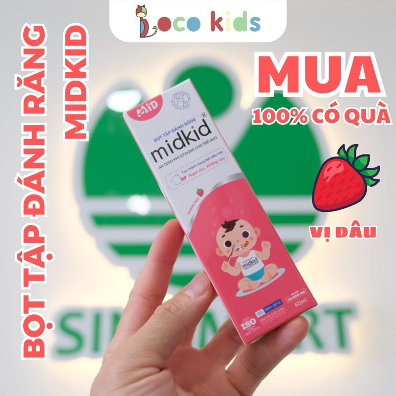 Kem đánh răng dạng bọt 𝐌𝐢𝐝𝐤𝐢𝐝 cho bé từ 1 tuổi giúp ngăn ngừa sâu răng, làm trắng răng,giảm mảng bám