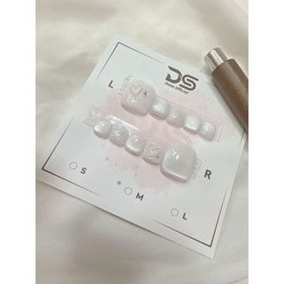 Móng giả cho chân MIX MÀU nail box chân thiết kế GIÁ RẺ đơn giản sang trọng tặng keo dán móng MC040