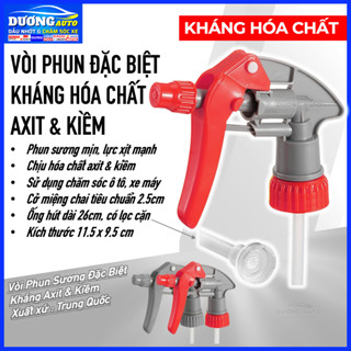 Vòi xịt kháng hóa chất, chống axit và kiềm, vòi phun sương đặc biệt làm sạch, vòi phun detailing, bình phun cổ chuẩn 2.5