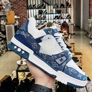  Giày LV Louis Vuitton Trainer Xanh Than Full Bill+Box Giày Thể Thao LV Hot Trend Size 36-43 