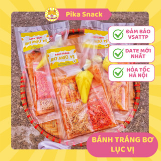 Bánh Tráng Bơ PIKA SNACK phơi sương dẻo tôm cuộn hành chấm sốt bơ béo ngậy _Đồ Ăn Vặt Hà Nội_BTSBOLUCVI