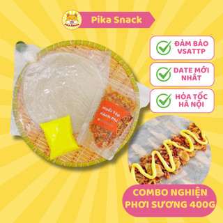  Bánh Tráng Phơi Sương PIKA SNACK muối nhuyễn hành phi tép sấy giòn rụm cực phê - Ăn Vặt Hà Nội - COMBOPHOISUONG 