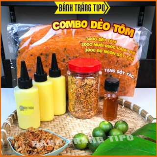 COMBO Bánh Tráng DẺO TÔM Bột Gạo - Muối Tép Hành Phi - Bơ Béo Siêu Ngon - Tặng Sốt Tắc - BÁNH TRÁNG TIPO