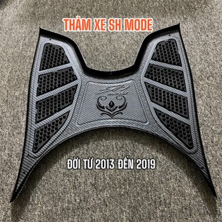Thảm Lót Chân Xe SH Mode Đời 2013 Đến 2019 - Nhúng Carbon Kết Hợp Gờ Cao Su