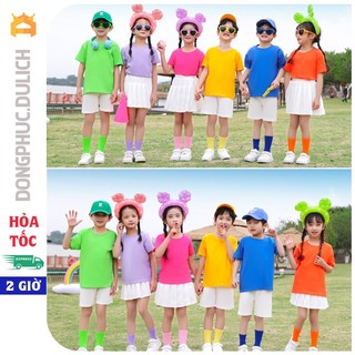 [Combo trẻ em] Set Combo ÁO, MŨ, TẤT nhiều màu sắc đồng phục đi du lịch cho bé trai, gái size từ 8-28kg || Antono Travel