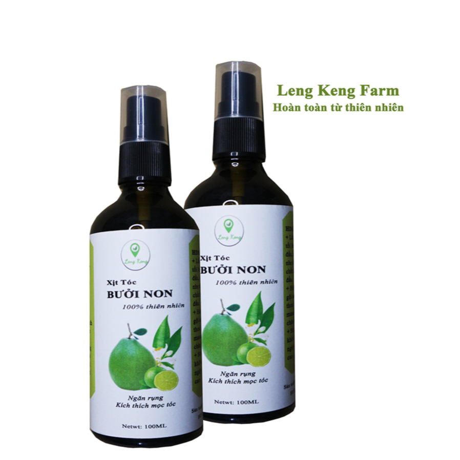 Xịt Mọc Tóc Tinh Dầu Bưởi Non LengKengFarm Kích Thích Mọc Tóc Nhanh, 100% Thiên Nhiên