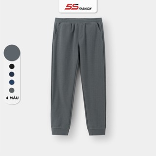 Quần Jogger Nam 5S FASHION Chất Nỉ, Cạp Chun, Trơn Basic Phom Slimfit Khỏe Khoắn BQNI24101