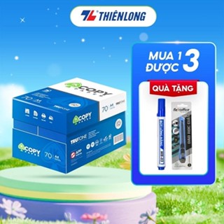 Combo 5 ream giấy in A4, giấy photo 70gsm Thiên Long IK Copy 500 tờ - Thùng giấy A4 500 tờ cứng không gợn sóng