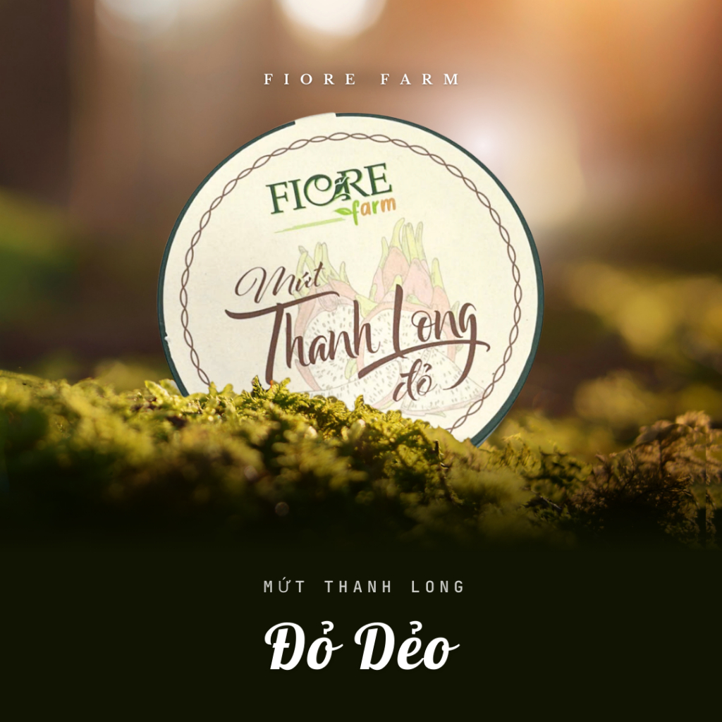 Mứt thanh long đỏ dẻo Fiore Farm - Thanh long hữu cơ