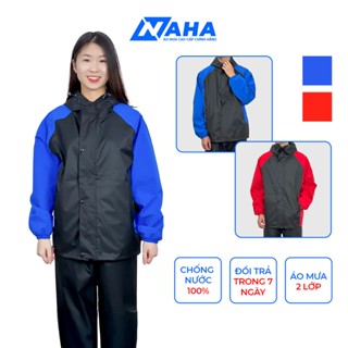 Áo mưa bộ nam nữ 2 lớp cao cấp, chống thấm nước, chắn gió, NAHA