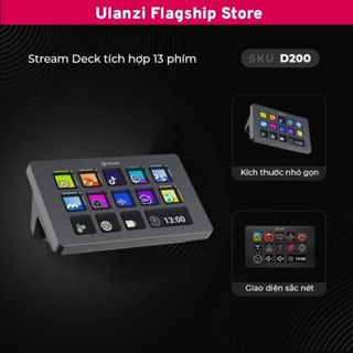 Ulanzi D200 Stream Deck tích hợp 13 phím điều chỉnh setup dễ dàng cho PC và Mac chính hãng