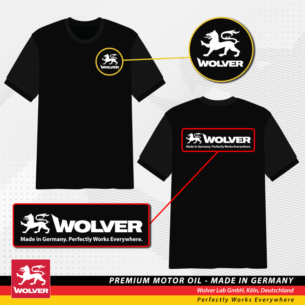 Áo thun đen Wolver Basic 2025 - Logo thương hiệu Wolver - Áo tay ngắn mát mẻ