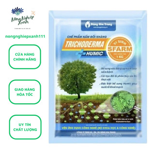  Chế phẩm nấm đối kháng Trichoderma Humic Sfarm gói 1kg Trichoderma Plus Humic Sfarm gói 1kg 