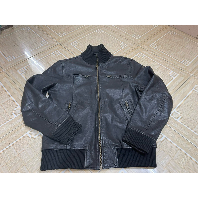 Áo da thật Jack&Jones