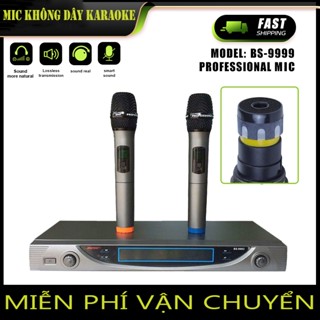 Micro Không Dây Karaoke Shure BS-999II Chống Hú Chồng Ồn, Loại Bỏ Tạp Âm Tụ To Bắt Sóng Khỏe 150M