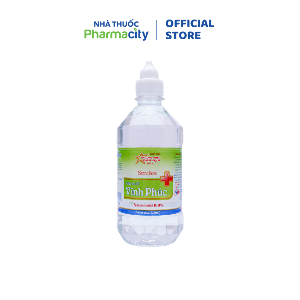 Nước Vĩnh Phúc muối Natriclorid 0.9% (chai 500ml)