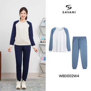 Bộ Nỉ Nữ Savani Cổ Tròn, Chất Liệu Mềm Mại Co Giãn, Set Bộ Nỉ Nữ Trẻ Trung Chính Hãng WBD002W4