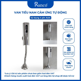 Bộ Van Tiểu Cảm Ứng Xả Tiểu NamTự Động Bồn Tiểu Cảm Ứng Nam RANCO ,Đường Nước Âm Tường KT - 303