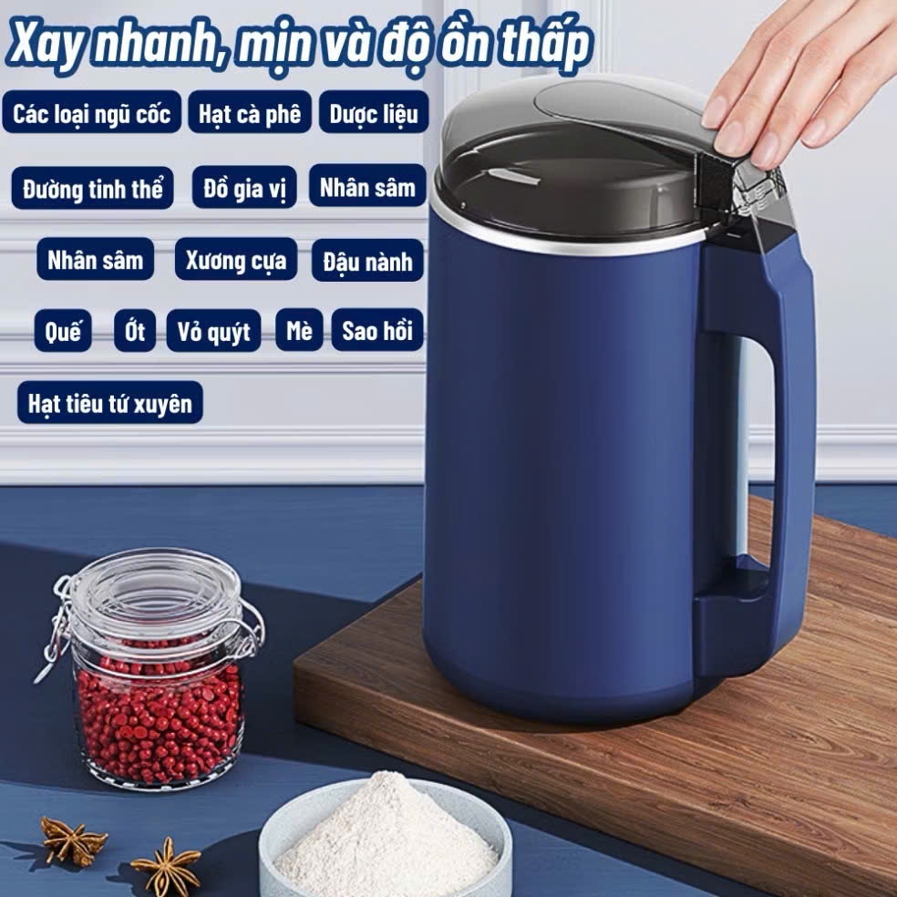 Máy xay hạt khô, Máy nghiền Hạt - Ngũ Cốc - Đồ khô đa chức năng lưỡi thép…