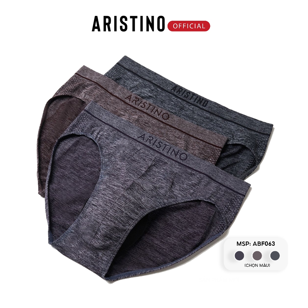 Quần lót nam ARISTINO sịp cao cấp cạp chun không đường may polyamide co giãn thấm hút tốt - ABF063