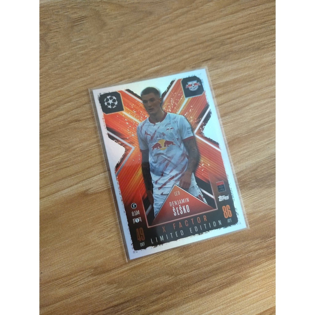 Thẻ Bóng Đá Topps Match Attax 24/25 EXTRA X Factor Limited Edition Benjamin Sesko - Bundesliga - RB 