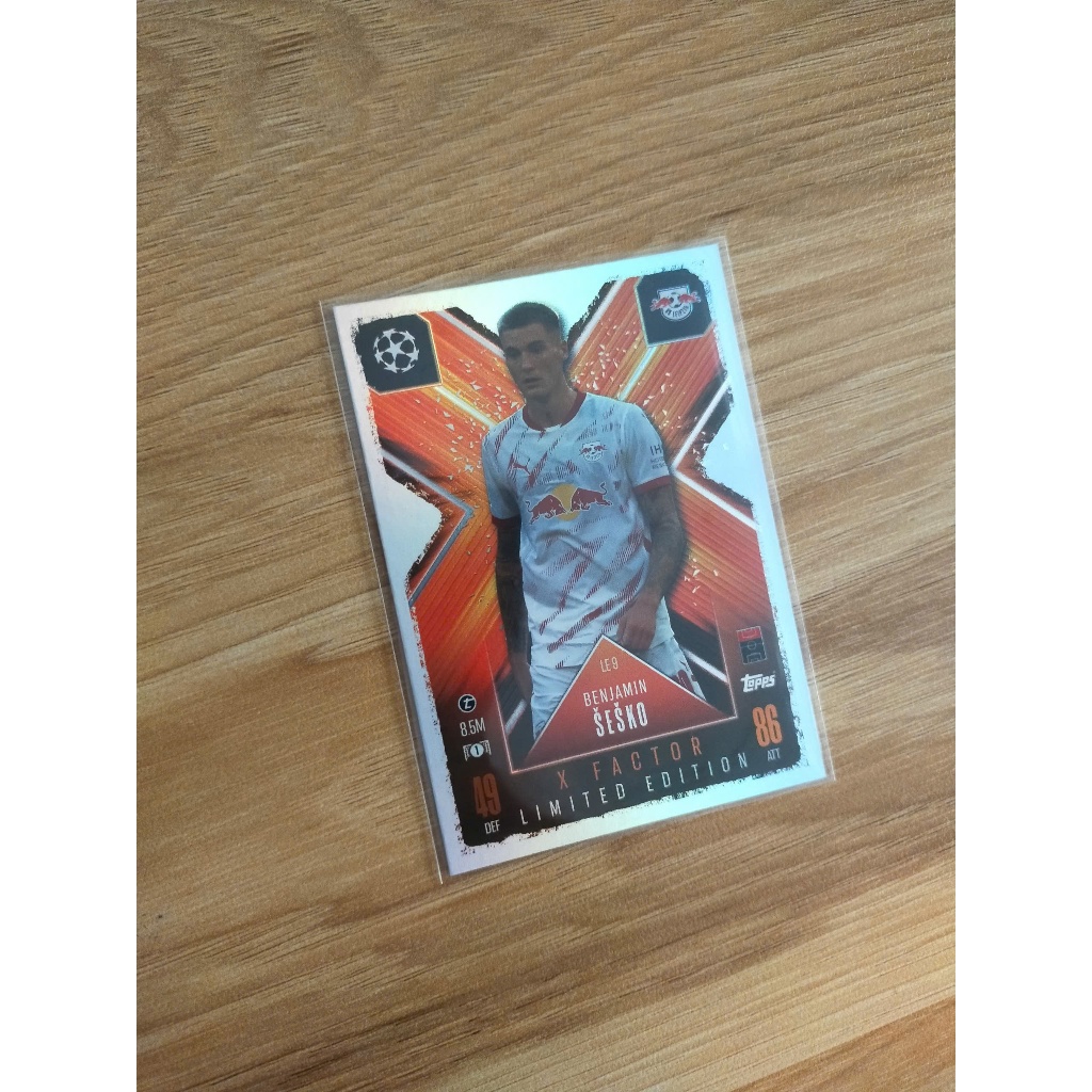 Thẻ Bóng Đá Topps Match Attax 24/25 EXTRA X Factor Limited Edition Benjamin Sesko - Bundesliga - RB 