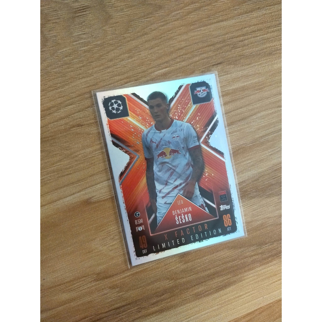 Thẻ Bóng Đá Topps Match Attax 24/25 EXTRA X Factor Limited Edition Benjamin Sesko - Bundesliga - RB 