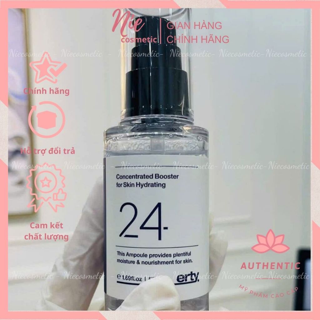 Tinh Chất Erty 24 Hydrating booster cấp nước chuyên sâu phân tử nhỏ cho da 100ml