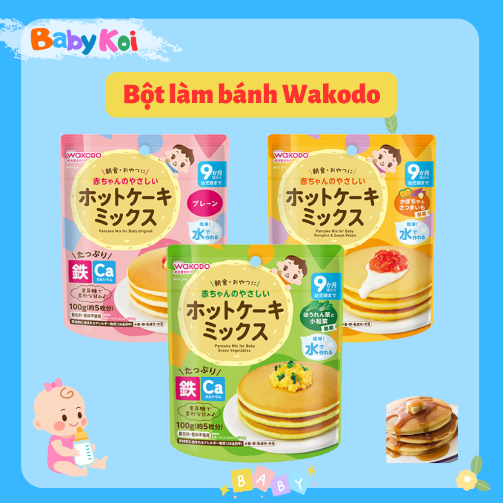 Bột làm bánh Pancake Wakodo cho bé (date 04/2027)