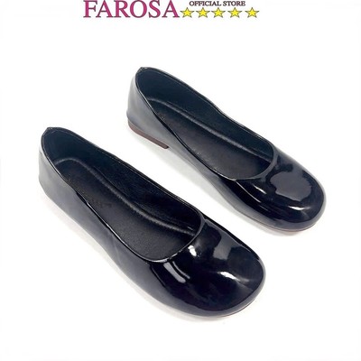 Giày hài bệt nữ da bóng trơn nhiều màu FAROSA -H99 giày búp bê để dẻo cực êm phong cách BASIC