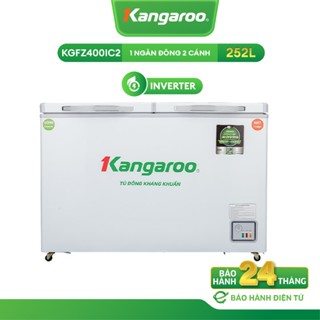 Tủ đông kháng khuẩn Inverter 252 lít Kangaroo thiết kế 2 ngăn 2 cánh KGFZ400IC2