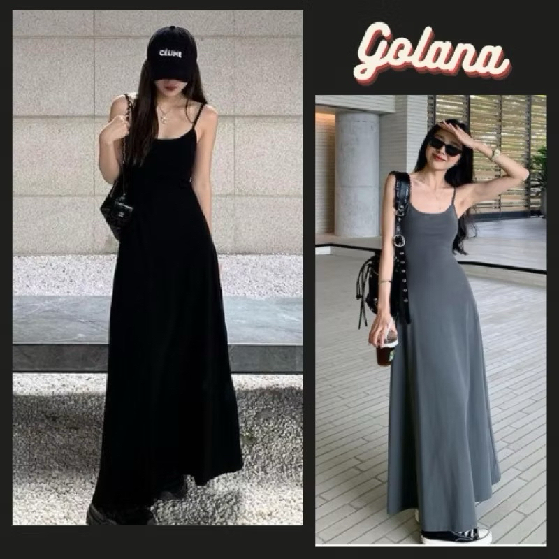 Đầm Maxi Nữ Hai Dây Dáng Dài 3 Màu Thun Tăm Lạnh Cực Tôn Dáng ( Có bigsize) Maxi | BigBuy360 - bigbuy360.vn