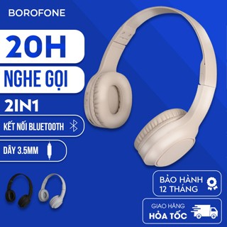 Tai nghe bluetooth chụp tai Hoco W46 pin 20 giờ, hỗ trợ nghe gọi, tăng giảm âm lượng, chuyển bài trước sau kèm cáp UAX