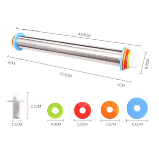 Cây lăn bột điều chỉnh độ dày bột (2-10mm)