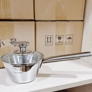 Quánh Chảo Mini Có Nắp Kính, Nồi Mini Inox Chockmen 12.5cm, Nồi Nấu Cháo Chockmen CKM27 CKM27N