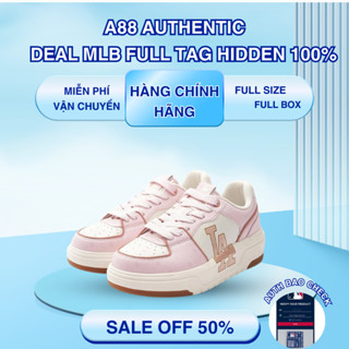 [ Chính Hãng ] Giày MLB Chunky Liner LA Hồng phấn Cổ Thấp Mới Nhất - Full Box Size 36_39