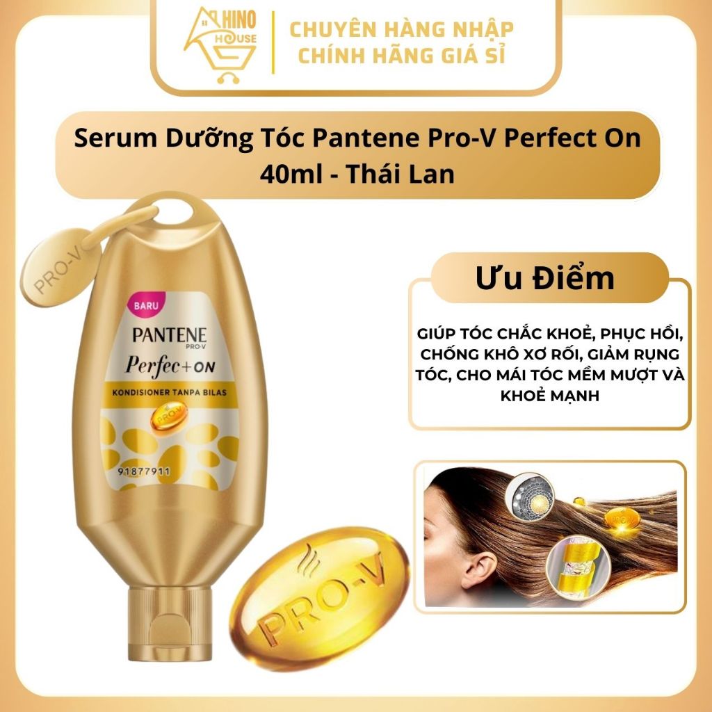 Serum Dưỡng Tóc Pantene Pro-V Perfect On 40ml Thái Lan, Dưỡng Ẩm Cho, Suông Mượt - Hinohouse
