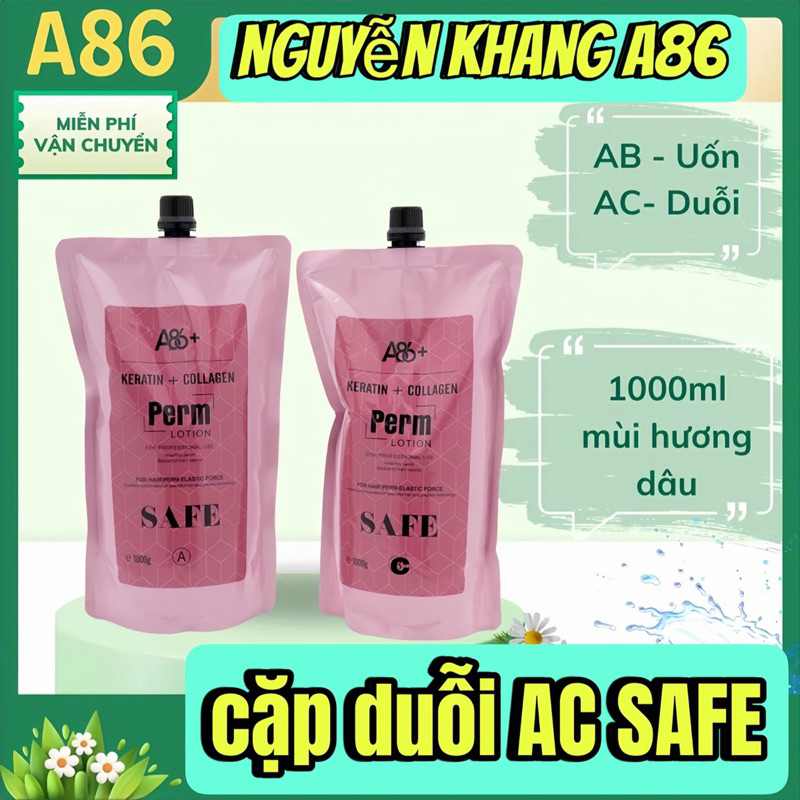 CẶP DUỖI TÓC YẾU SAFE A+C DUNG TÍCH 2X1000ML