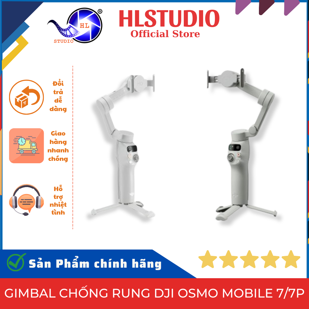 Gimbal Chống Rung DJI Osmo Mobile 7/7P HL Studio – Ba Trục, ActiveTrack 7.0