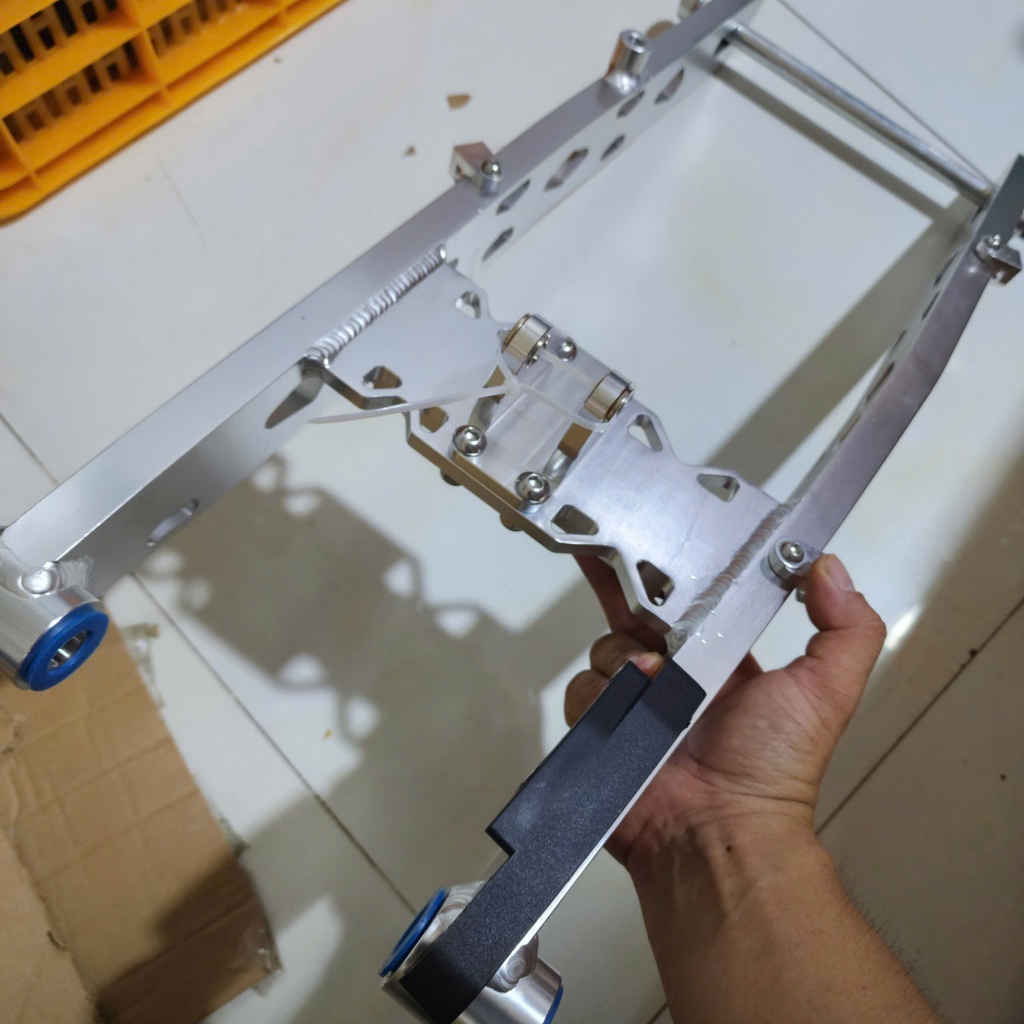 Gấp Nhôm CNC Mẫu V2 + 5-7cm - Gắn Ex150/155 - Hiệu NVM Mẫu Magicboy V2