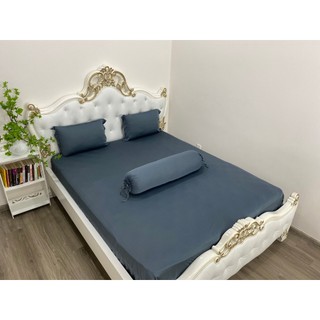 {SP1 - HỎA TỐC} TỔNG HỢP 16 MÀU- Bộ Ga Gối Thun Màu Trơn 4 Món ( 1 Ga Bọc + 2 Vỏ Gối Nằm + 1 Vỏ Gối Ôm)