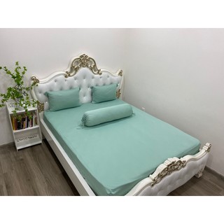 {SP1 - HỎA TỐC} TỔNG HỢP 16 MÀU- Bộ Ga Gối Thun Màu Trơn 4 Món ( 1 Ga Bọc + 2 Vỏ Gối Nằm + 1 Vỏ Gối Ôm)