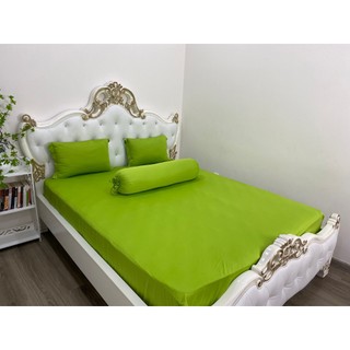 {SP1 - HỎA TỐC} TỔNG HỢP 16 MÀU- Bộ Ga Gối Thun Màu Trơn 4 Món ( 1 Ga Bọc + 2 Vỏ Gối Nằm + 1 Vỏ Gối Ôm)