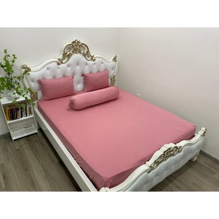{SP1 - HỎA TỐC} TỔNG HỢP 16 MÀU- Bộ Ga Gối Thun Màu Trơn 4 Món ( 1 Ga Bọc + 2 Vỏ Gối Nằm + 1 Vỏ Gối Ôm)